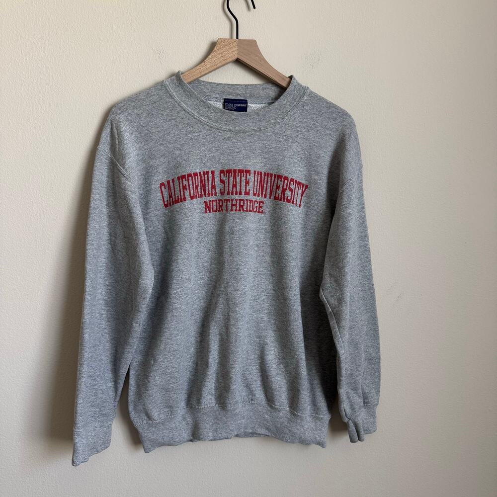Vintage California State University Northridge Gray Crewneck Sweater Size Medium